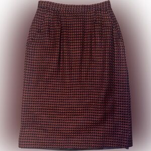 Union Made Saks Fifth Avenue x Evan Picone Petites Houndstooth Pencil Skirt